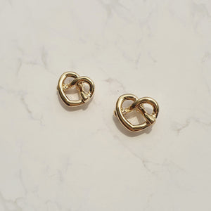 Pretzel Earrings - Gold