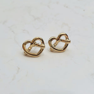 Pretzel Earrings - Gold