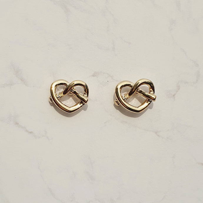 Pretzel Earrings - Gold