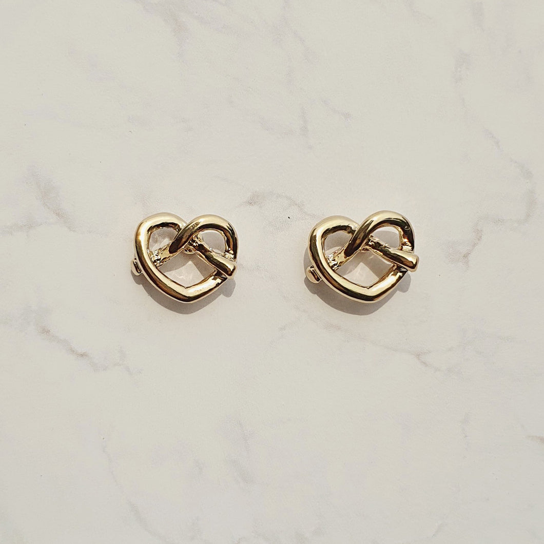 Pretzel Earrings - Gold