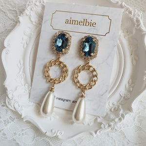 Marine Deep Blue Earrings