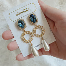 Load image into Gallery viewer, Marine Deep Blue Earrings