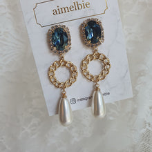 Load image into Gallery viewer, Marine Deep Blue Earrings
