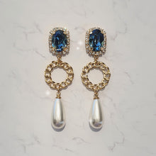 Load image into Gallery viewer, Marine Deep Blue Earrings