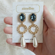 Load image into Gallery viewer, Marine Deep Blue Earrings