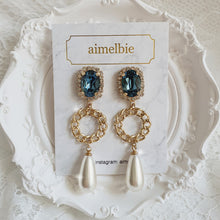 Load image into Gallery viewer, Marine Deep Blue Earrings