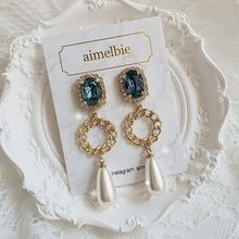 Load image into Gallery viewer, Marine Deep Blue Earrings