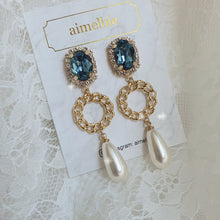 Load image into Gallery viewer, Marine Deep Blue Earrings