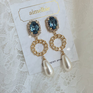 Marine Deep Blue Earrings