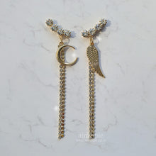 Load image into Gallery viewer, Moon Angel Earrings - Gold