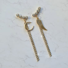 Load image into Gallery viewer, Moon Angel Earrings - Gold