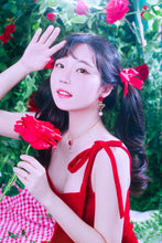 Load image into Gallery viewer, Red Rose Romance Earrings