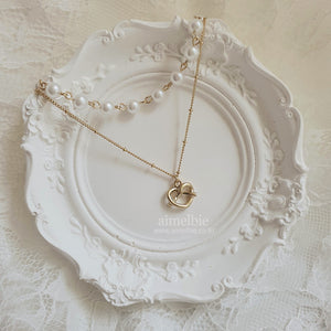 Pretzel Layered Pearl Choker Necklace - Gold ver. (Red Velvet Joy Necklace)