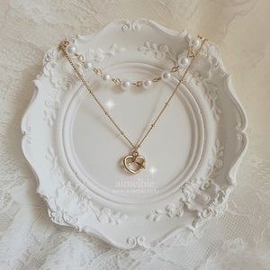 Pretzel Layered Pearl Choker Necklace - Gold ver. (Red Velvet Joy Necklace)