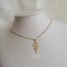 Load image into Gallery viewer, Forest Leaves Necklace - Gold (STACY Yoon Necklace)
