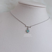 Load image into Gallery viewer, Opal Mint Heart Necklace