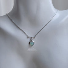 Load image into Gallery viewer, Opal Mint Heart Necklace