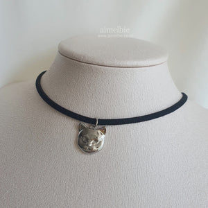 Melbie the Cat Series - Cat Face Choker (Silver ver.) (FIFTY FIFTY Aran, Alice Sohee Necklace)