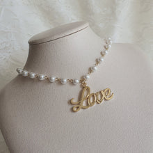 Load image into Gallery viewer, Love Pearl Choker Necklace - Gold ver. (Kep1er Yujin, Alice Chaejeong Choker)