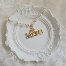 Load image into Gallery viewer, Love Pearl Choker Necklace - Gold ver. (Kep1er Yujin, Alice Chaejeong Choker)