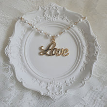 Load image into Gallery viewer, Love Pearl Choker Necklace - Gold ver. (Kep1er Yujin, Alice Chaejeong Choker)