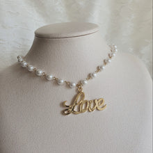 Load image into Gallery viewer, Love Pearl Choker Necklace - Gold ver. (Kep1er Yujin, Alice Chaejeong Choker)