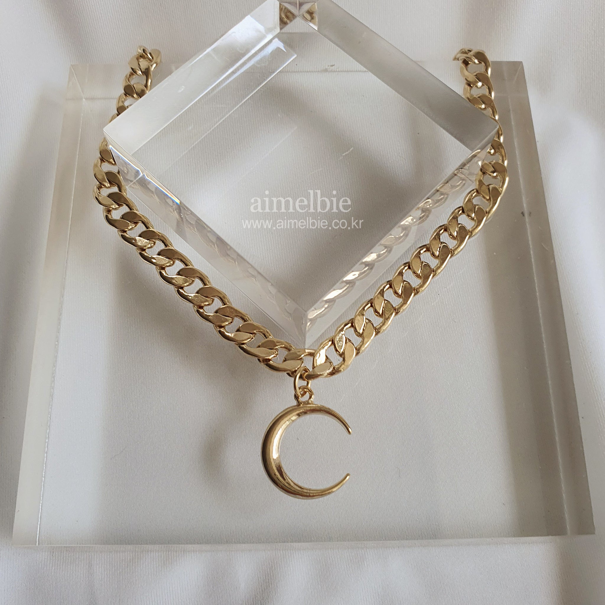 Gothic Crescent Moon And Stars Choker Necklace —