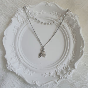 Little Leaves Layered Necklace - Silver