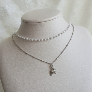 Little Leaves Layered Necklace - Silver