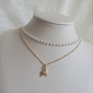 Little Leaves Layered Necklace - Gold