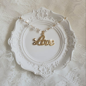 Love Pearl Choker Necklace - Gold ver. (Kep1er Yujin, Alice Chaejeong Choker)