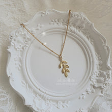 Load image into Gallery viewer, Forest Leaves Necklace - Gold (STACY Yoon Necklace)