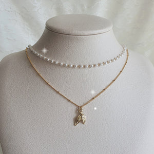 Little Leaves Layered Necklace - Gold