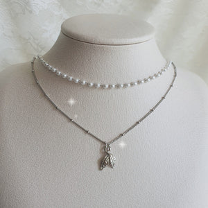 Little Leaves Layered Necklace - Silver