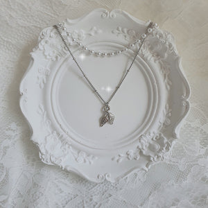 Little Leaves Layered Necklace - Silver