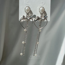 Load image into Gallery viewer, Sweet Heart Earrings (Longdrop ver.) - Silver