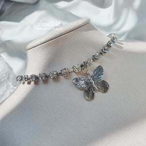 Bling Butterfly Choker Necklace (Rocket Punch Dahyun Necklace)