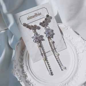 [IU Earrings] Daisy Wing Earrings - Longdrop (Silver ver.)