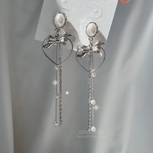 Load image into Gallery viewer, Sweet Heart Earrings (Longdrop ver.) - Silver
