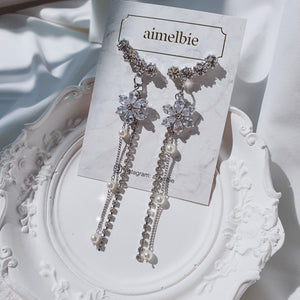 [IU Earrings] Daisy Wing Earrings - Longdrop (Silver ver.)