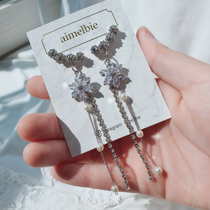 [IU Earrings] Daisy Wing Earrings - Longdrop (Silver ver.)