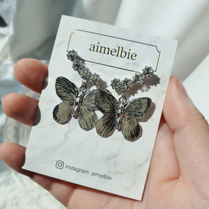 Bling Butterfly Earrings (Woo!ah! Minseo Earrings)