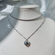 Load image into Gallery viewer, Modern Heart Layered Necklace - Silver
