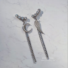 Load image into Gallery viewer, Moon Angel Earrings - Silver