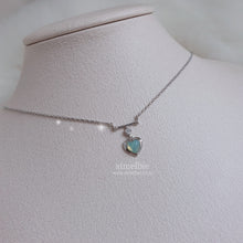 Load image into Gallery viewer, Opal Mint Heart Necklace