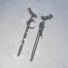 Load image into Gallery viewer, Moon Angel Earrings - Silver