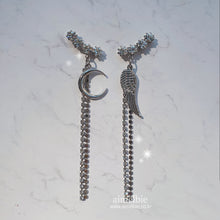 Load image into Gallery viewer, Moon Angel Earrings - Silver