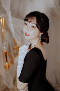 Starry Pearl Choker Necklace - Silver (Woo!ah! Nana, FIFTY FIFTY Sio, Kep1er Chaehyun Necklace)