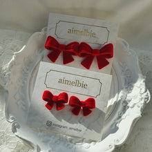 Load image into Gallery viewer, Red Ribbon Earrings - Small