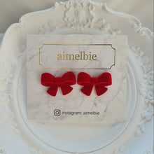 Load image into Gallery viewer, Red Ribbon Earrings - Small